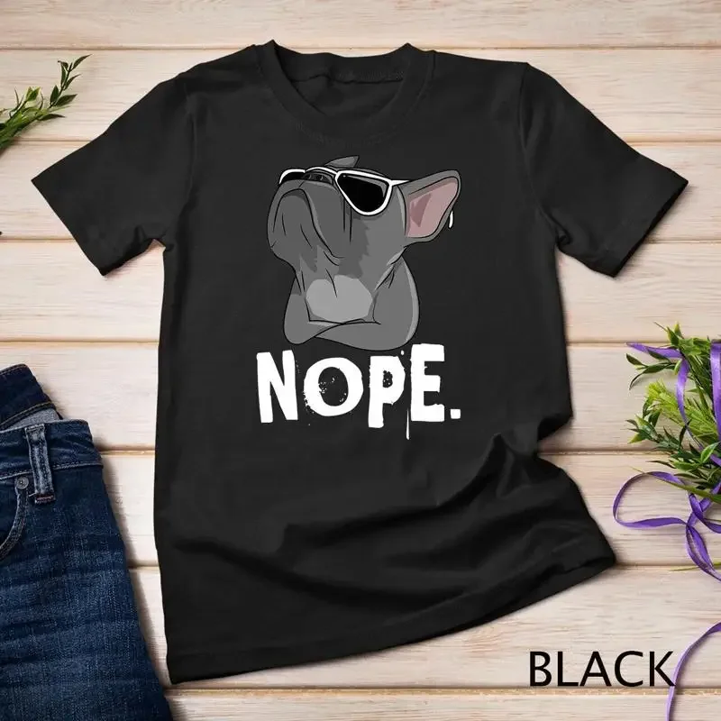 Футболка Nope Lazy Frenchie для любителей французских бульдогов, унисекс
