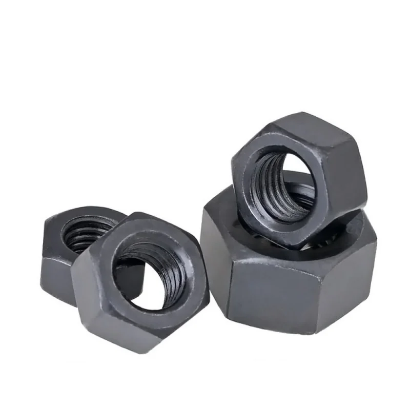 Hexagon Hex Nuts M2 M2.5M3 M4 M5 M6 M8 M10 M12 M14 M16 M18 M20 M22 M24 M27 Black Oxide Carbon Steel Metric Nuts