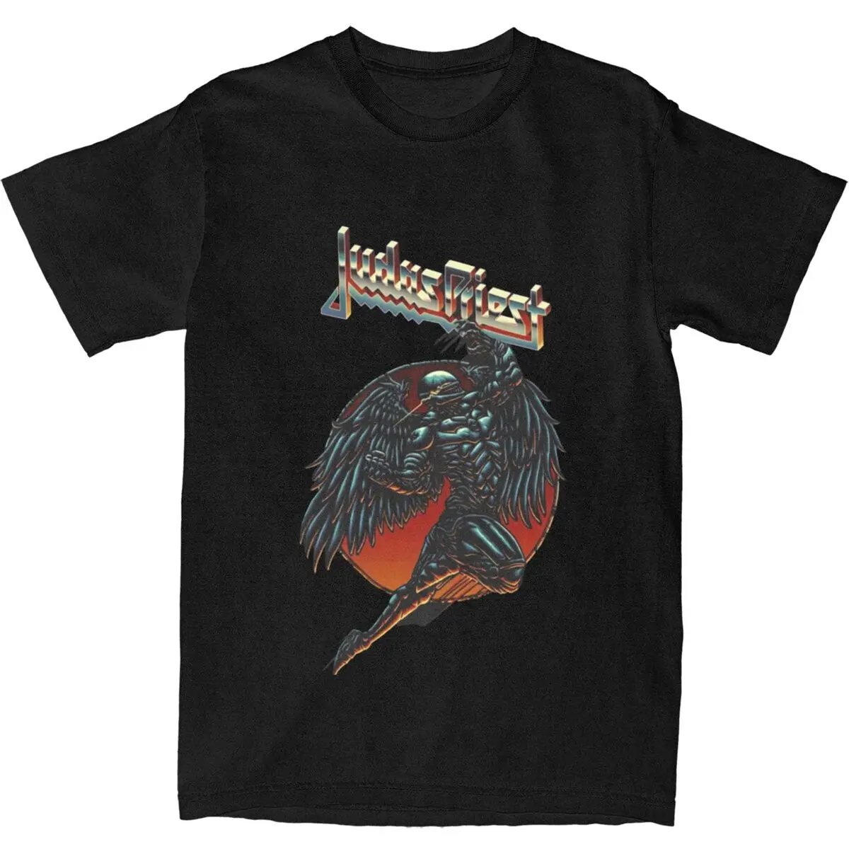 Judas Priest T-Shirts Metal Band 100% Cotton Clothes Beach Y2K Retro Short-Sleeve T Shirt Crew Neck Fashion Loose Tshirt