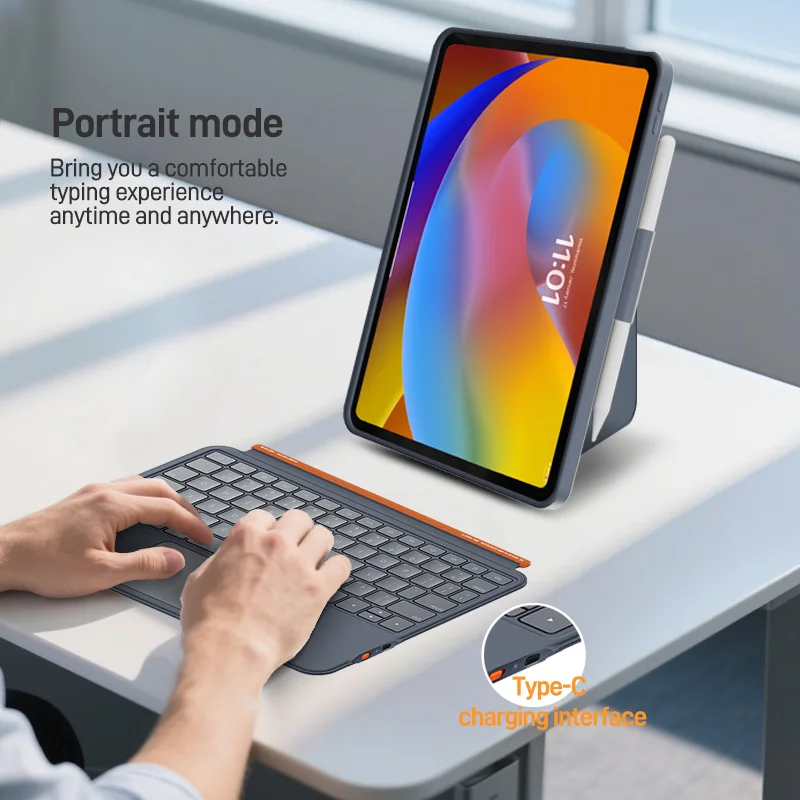 เมจิกคีย์บอร์ดสำหรับ iPad Pro 11 Air4 Air 5 สำหรับ iPad 10th Generation Pro 12.9 6th 5th 4th 3rd Gen Smart Cover เคสที่ถอดออกได้