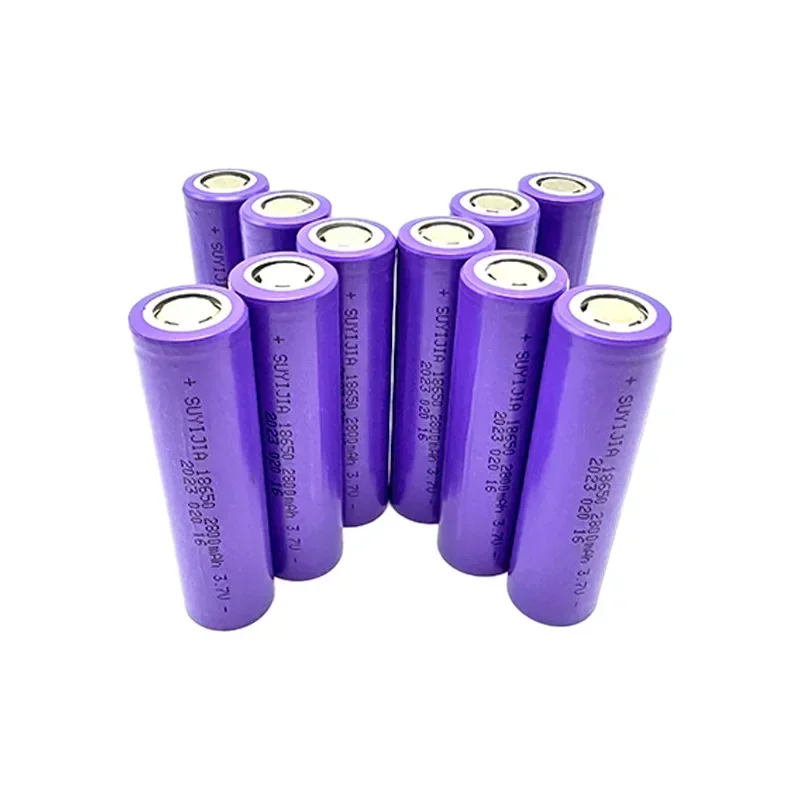 18650 3.7V Rechargeable Lithium Battery Actual Capacity 2800mAh Suitable for Flashlight Aircraft Model Model Toy Solar Lamp