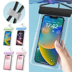 Touch Screen Waterproof Phone Case Under 7.2 inches Transparent Phone Pouch with Lanyard Phone Sealed Bag Swimming&Diving