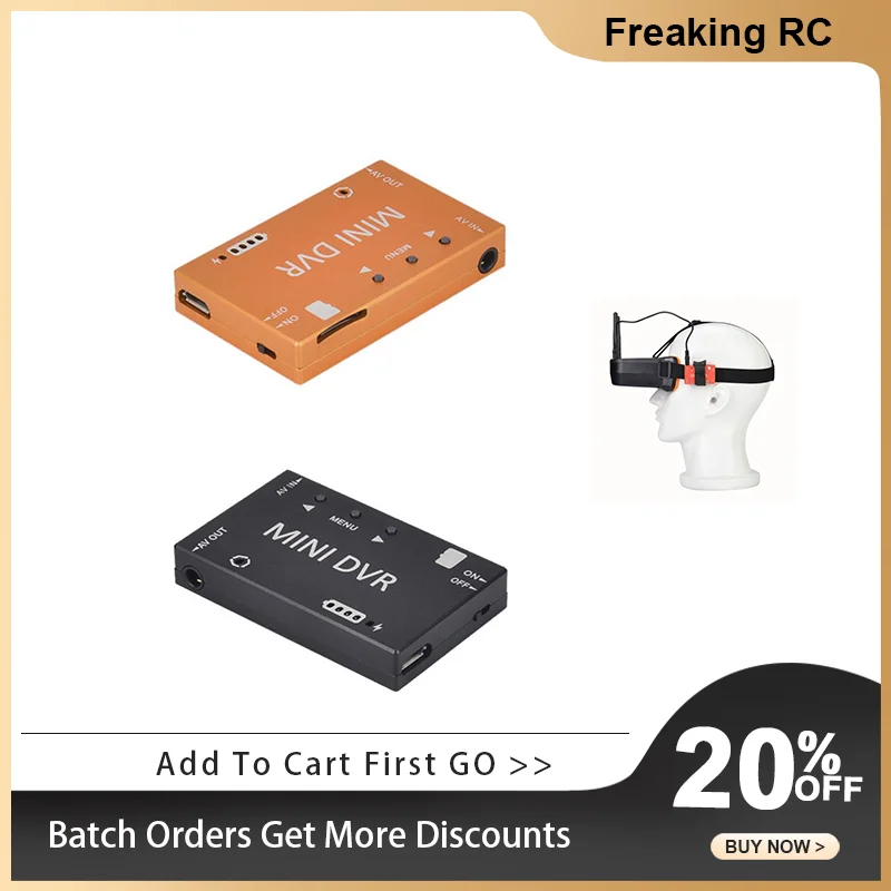 

Mini FPV DVR Module NTSC/PAL Switchable Built-in Battery Video Audio Recorder for Drone RC Models Racing FPV Drone