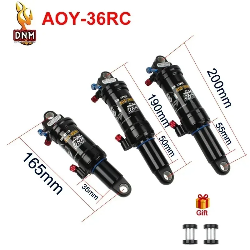 

DNM AOY-36RC Bicycle Shock Absorber 165/190/200mm Aluminum Alloy Air Suspension MTB downhill bicycle coil rear shock absorber