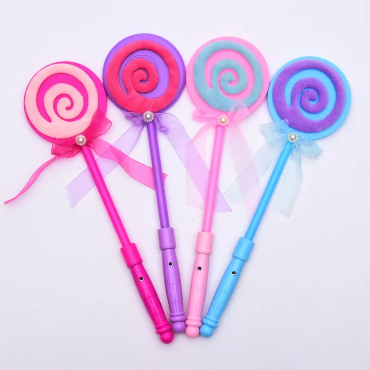 Cute Flash Lollipop Magic Wand Toy para meninas, Concert Glow Stick, Birthday Party Gift, Play House Toys, Light-emitting