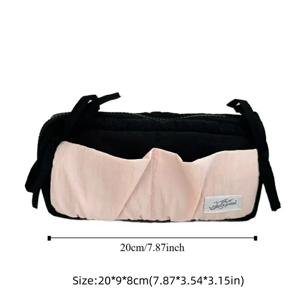 Bowknot Y2K القوس حقيبة أدوات مكتبية سعة كبيرة مستحضرات التجميل بطاقة القلم الكورية مقلمة الجمالية سطح المكتب تخزين Ins قلم رصاص الحقيبة