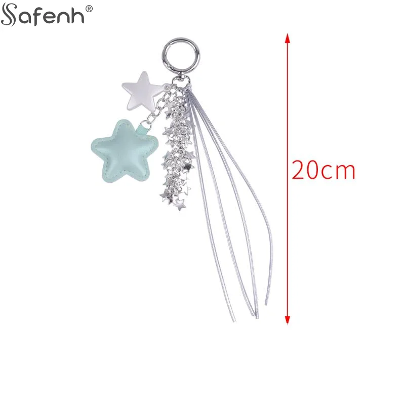 1 قطعة سلسلة المفاتيح ستار الموضة Y2K الحلو ستار شرابة كيرينغ سيارة مفتاح حامل حقيبة الفتيات قلادة الديكور لأفضل صديق الهدايا #6