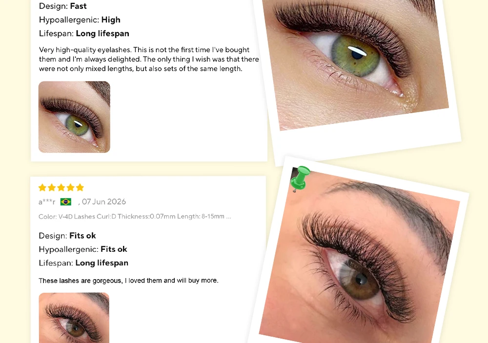 LUKATME V-förmige Wimpern 3D 4D 5D Schmale Vorgefertigte Fächerwimpern 0,07mm Flauschige Faux-Nerz V-Form Wimpernverlängerungen – Detail 14