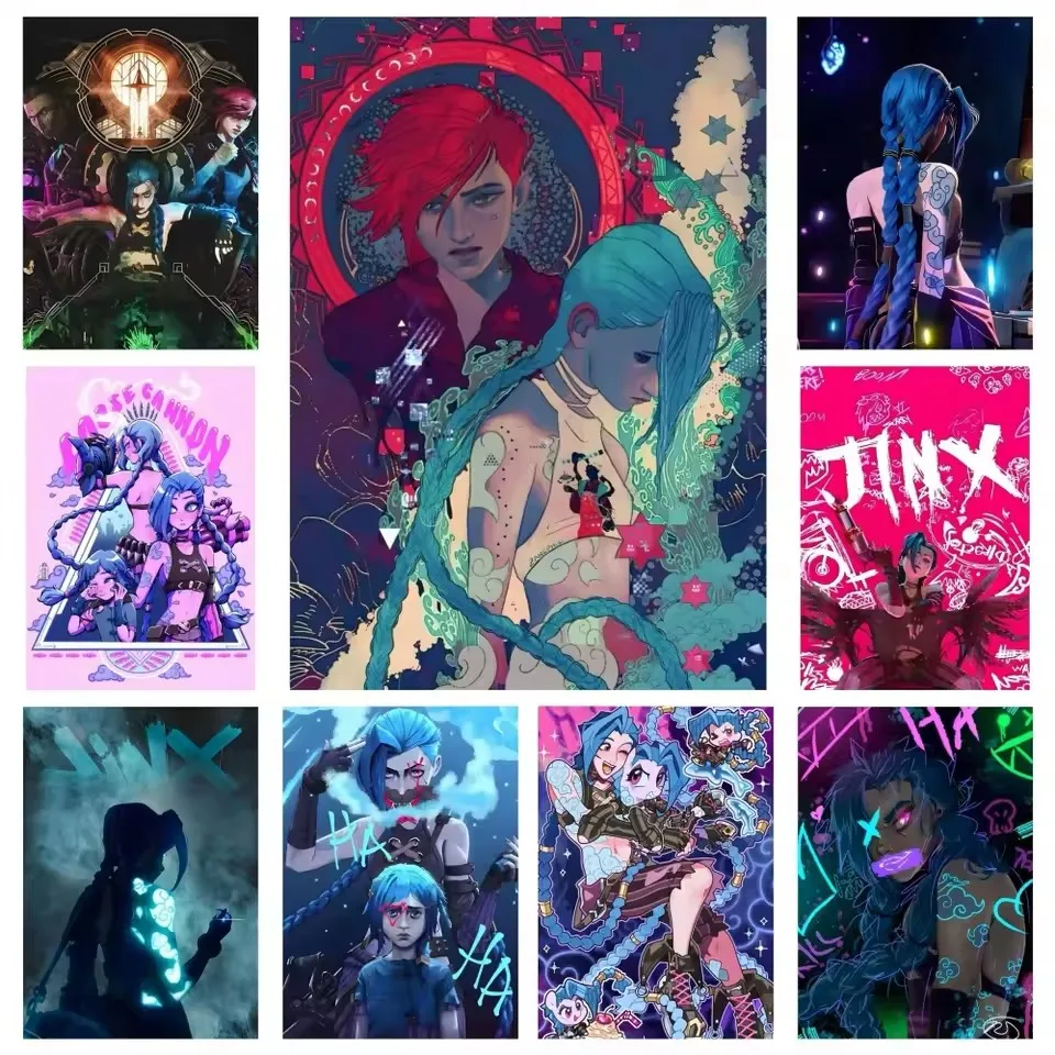 

2025 New Cartoon Anime Game Arcane J-Jinx Diamond Painting Full Square Round Drill Mosaic Art Embroidery Home Decor