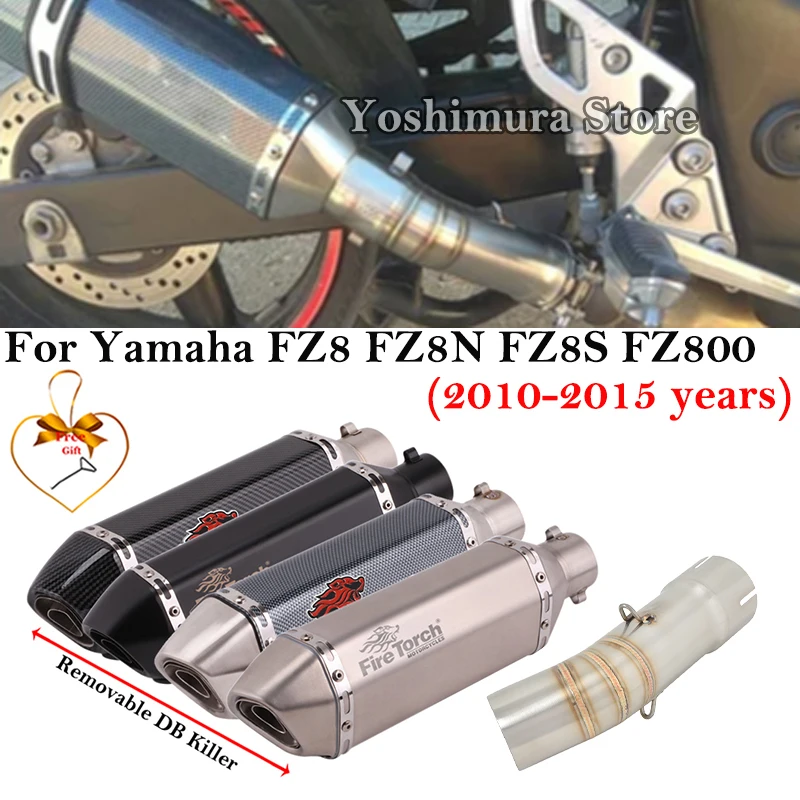 

Для Yamaha FZ8 Fazer FZ8N FZ8S FZ800 2010-2015 мотоциклетная полная выхлопная труба DB Killer Systems, глушитель среднего звена мотоцикла