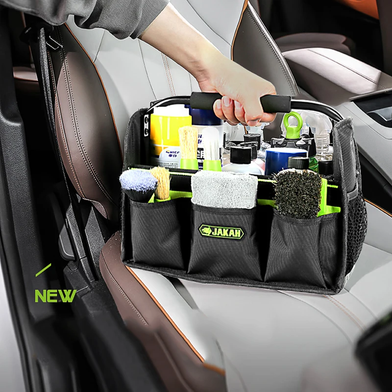 Quick Load Collapsible Detailing Caddy & Storage Organize (For Cars, Trucks, SUVs, RVs, Home, Workspace) Black HL085