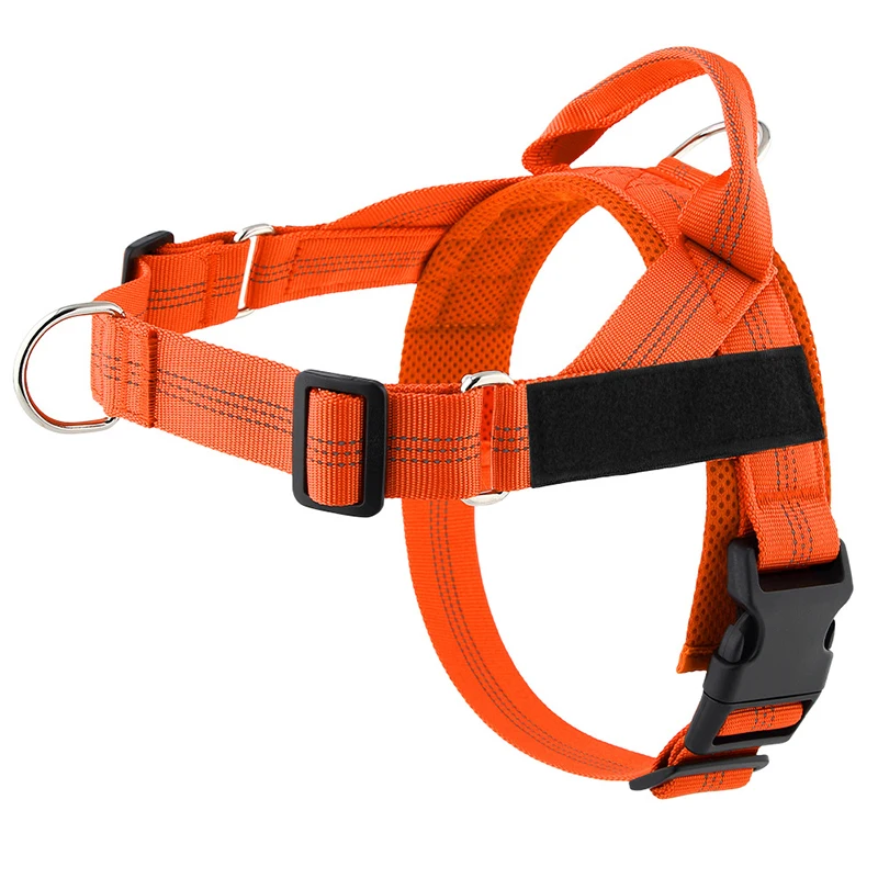 Coleira Peitoral Personalizada e Refletiva Anti-Puxão para Cães de Pequeno e Médio Porte, Lavável, Resistente a Explosões e Confortável._voghion.com