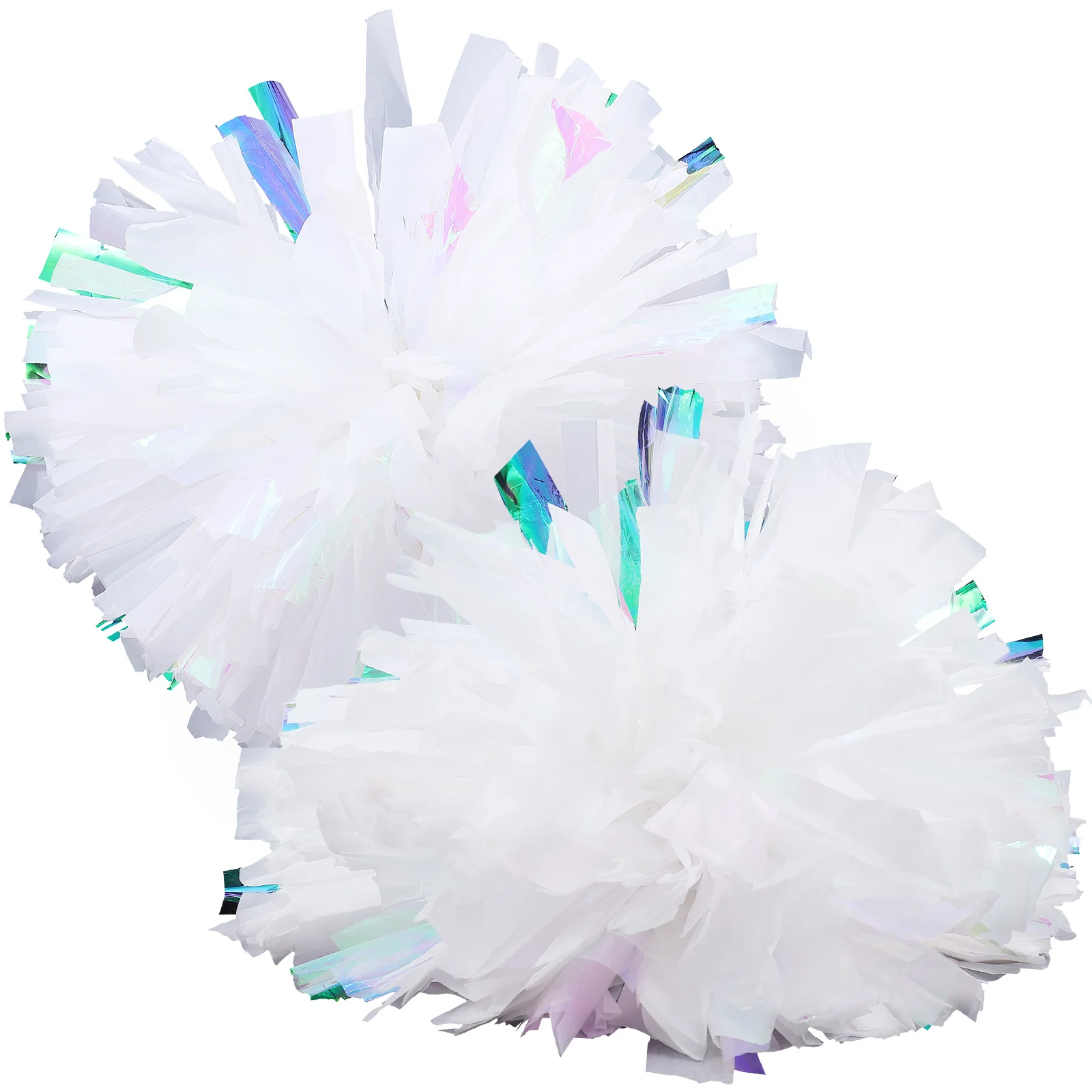

2pcs Durable Cheerleader Pompoms Compact Lightweight Reusable Cheerleading Props Smooth Handle Mixed Colors Outdoor Sports Event