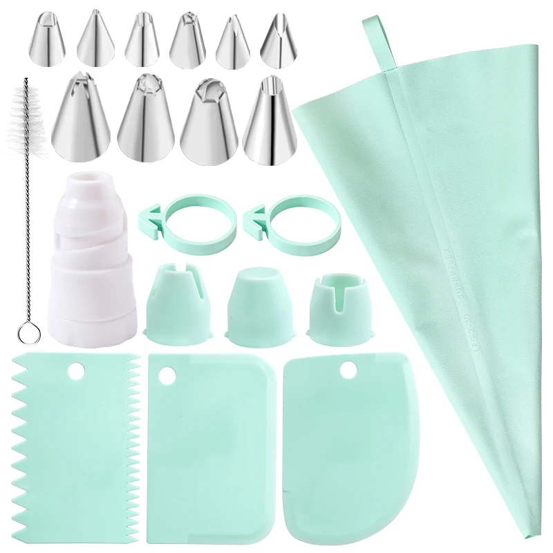 FAIS DU DIY Reusable Silicone Pastry Bag For Confectionery Baking Accessories Ice Piping Bags and Tips Set Cake Decoration Tools