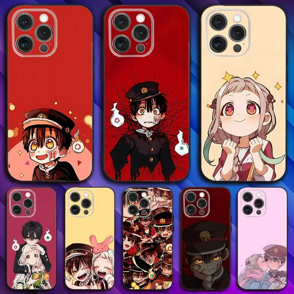 

H-Hanako Anime kun Phone Case For iPhone 17,16,15,14,13,12,11,Pro,Max,Plus,X,XS,SE4,E,Mini,Soft Black Case