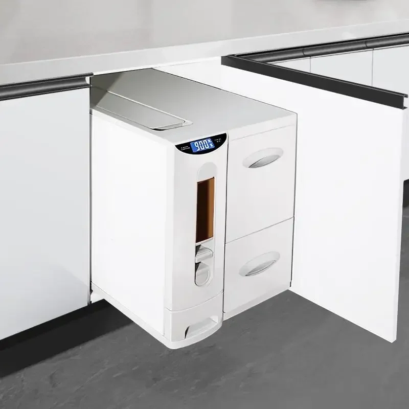 Rice noodle box embedded cabinet insect-proof rice tank rice cabinet automatic