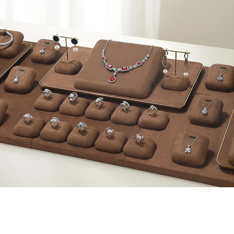 

Jewelry display props, microfiber jewelry racks, rings, bracelets, necklaces, counter jewelry display stand