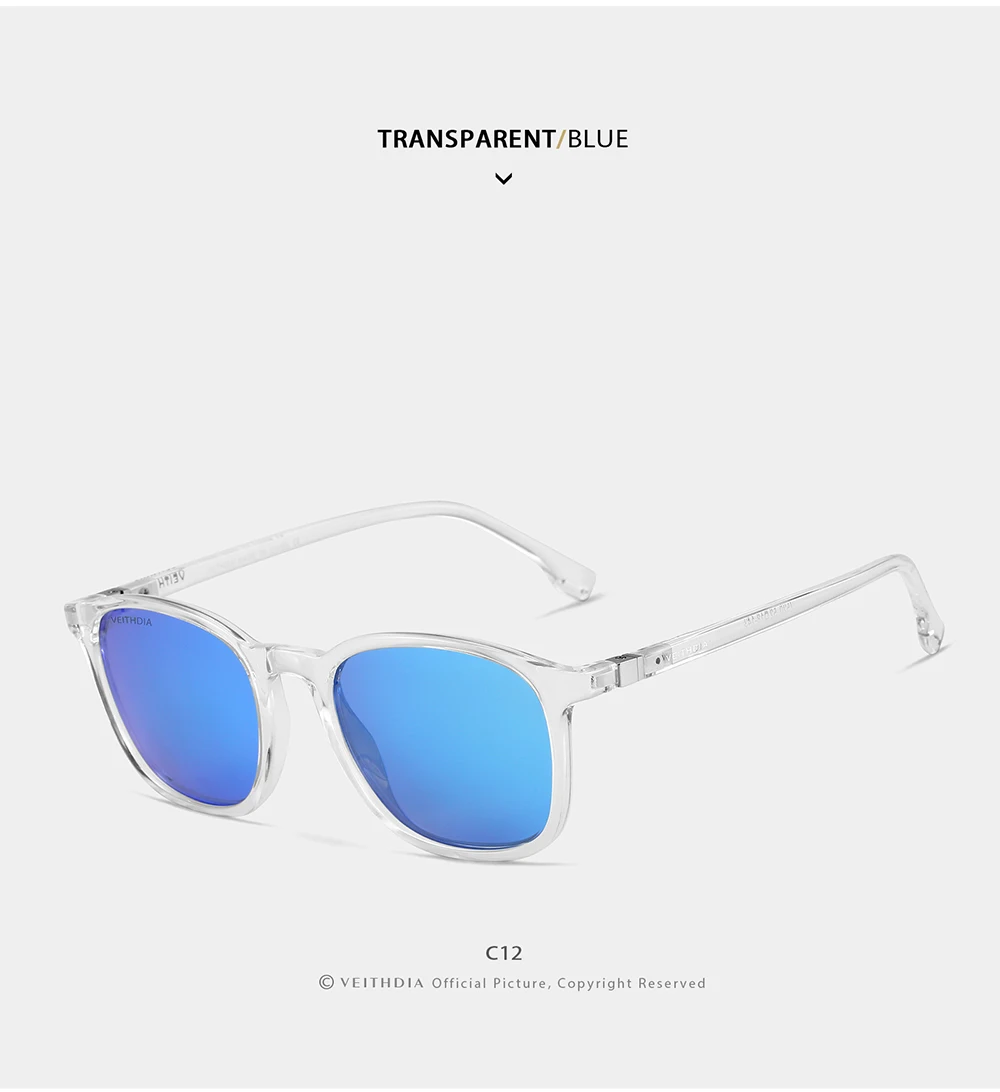 VEITHDIA Marke männer Sonnenbrille Retro TR90 Brillen Polarisierte Linse Vintage Brillen Männlich Fahren Sonnenbrille Für Frauen V7520 – Detail 25
