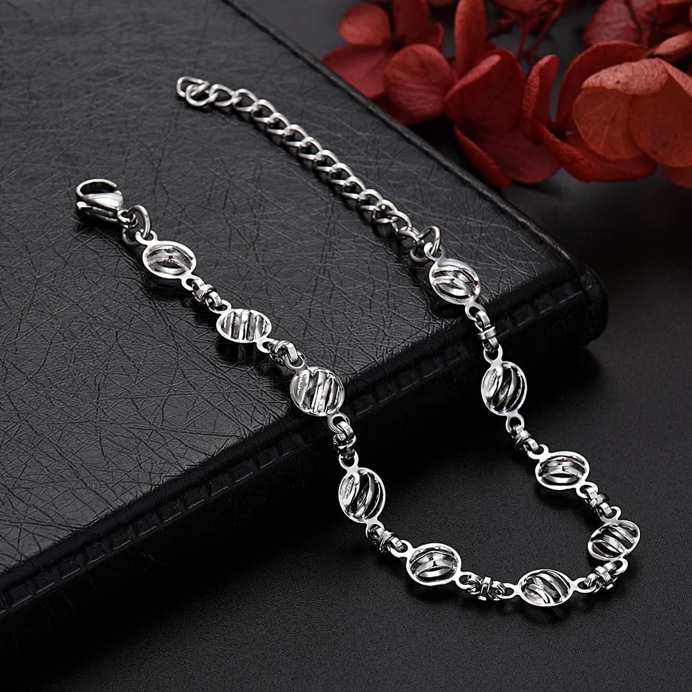 Original designer Hollow 925 Sterling Silver Chain Bracelets for Men Women Wedding Accessories Party 18+5cm Valentine's Day Gift