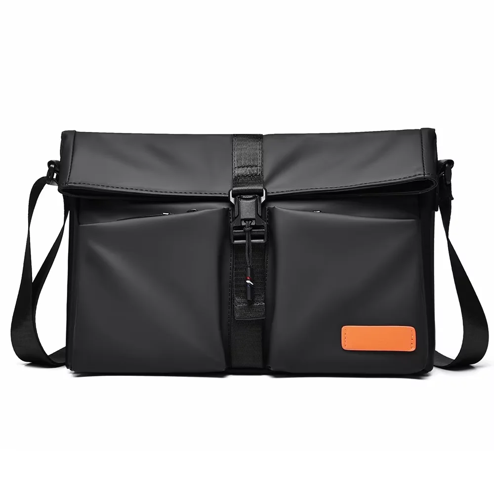 Outdoor Fashion Corduroy Waterproof Men's Sling Crossbody Shoulder Bag Zipper-All Seasons Customizable Size Logo OEM