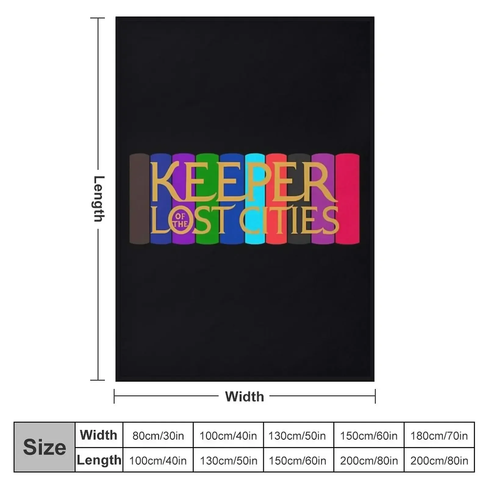 Keeper of the Lost Cities Bookstack Throw Blanket couch cozy soft plush fuzzy picnic outdoor blanket
