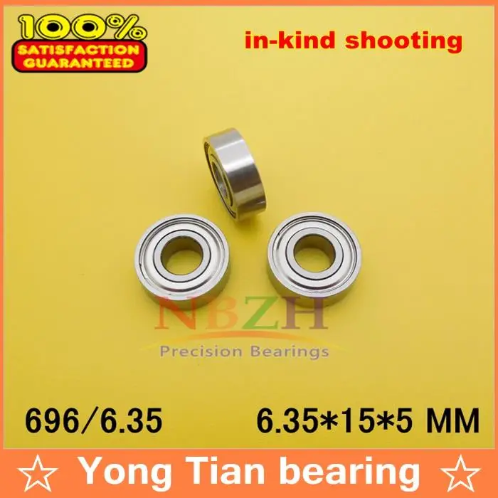 

NBZH Quality Non-standard ball bearing SUS440C stainless steel bearings 696/6.35ZZ S696ZZb6.35 6.35*15*5 mm