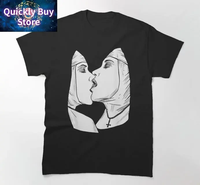 Hot Sale Sexy Nun Nonne Religieuse Pin Up Church of Satan Anton Lavey Satanic Occult Goth Gothic Tees Hentai Girls Man Tops