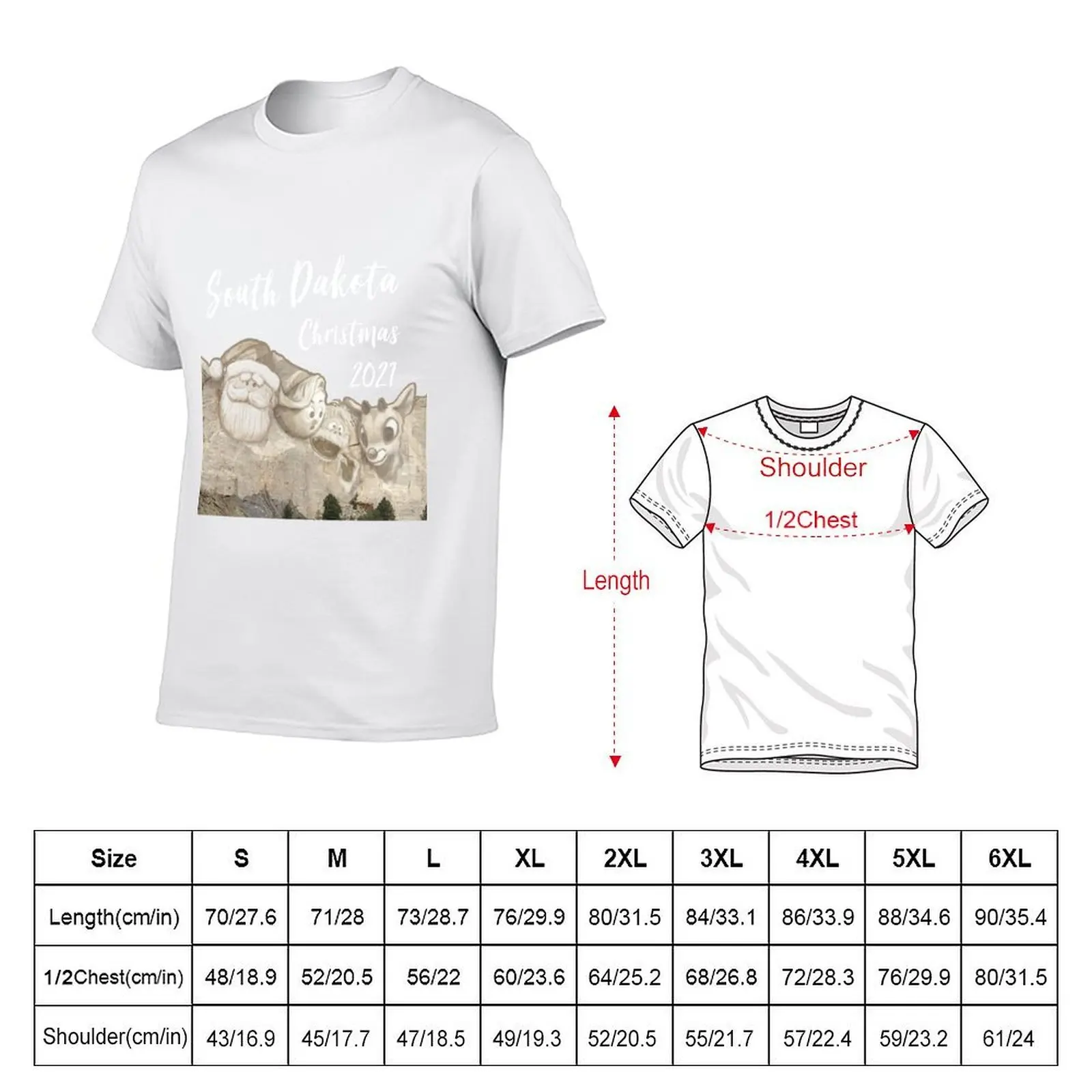 تي شيرت South Dak تي شيرت للرجال بقصة ضيقة تي شيرت أساسي #5