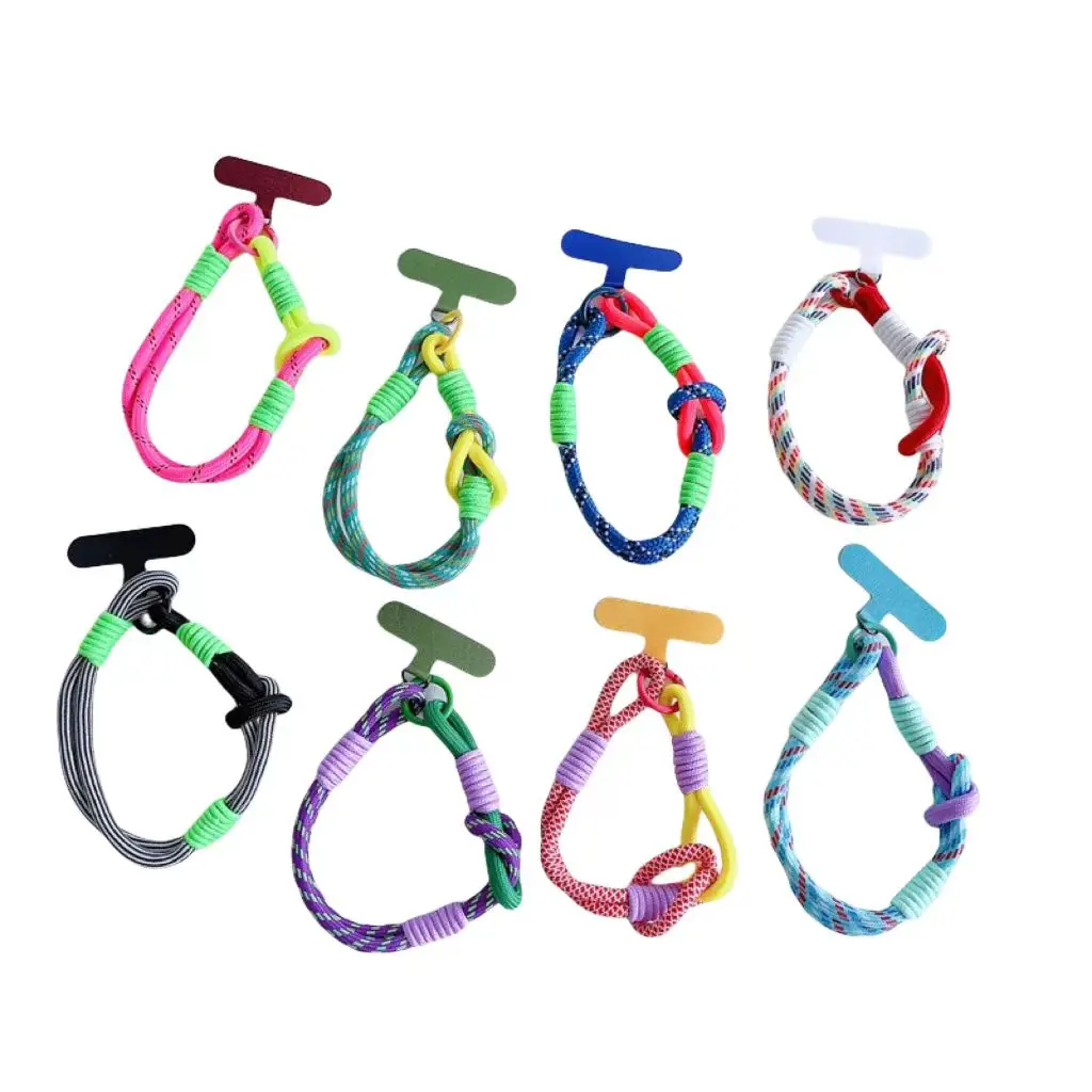For Cell Phone Coarse Type Nylon Weaving Short Hand Lanyard Strap Wrist Chain Pendant Phone Outdoor Anti-Lost Rope Portable
