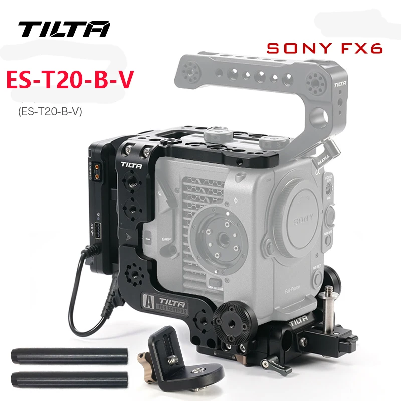 Imagem -06 - Kit Avançado de Equipamento de Gaiola de Câmera Tilta Fx6 Es-t20-c-v para Alça Superior de Montagem em v Sony Fx6