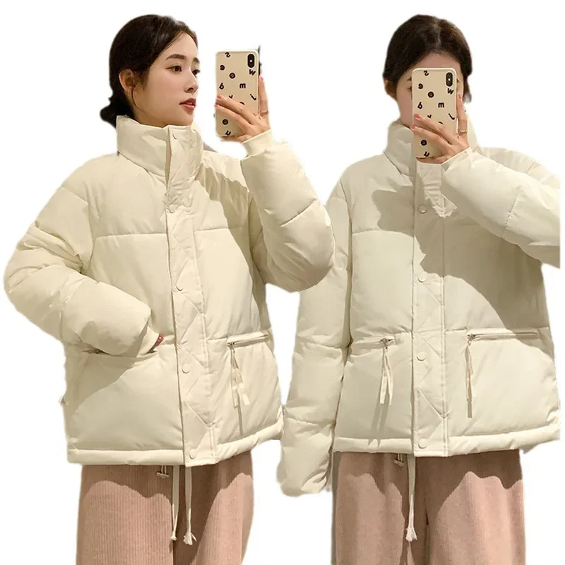 レディース冬用ダウンコットンジャケット 2025年冬新作 レディースパーカーコート 韓国風ルーズプラスサイズ パンコート 暖かい厚手ジャケット アウター