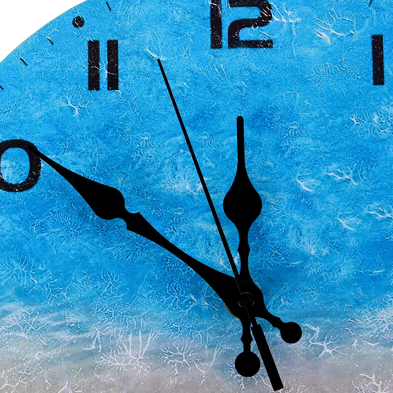 

Beach Theme Round Wooden Mute Wall Clock Silent Operated Bedroom Living Room Decorative Clock Large Outdoor