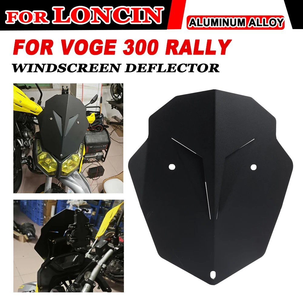 Motorcycle Widening Windshield Windscreen Wind Screen Deflector for Loncin VOGE 300 Rally 300Rally Rally300 300GY Accessories