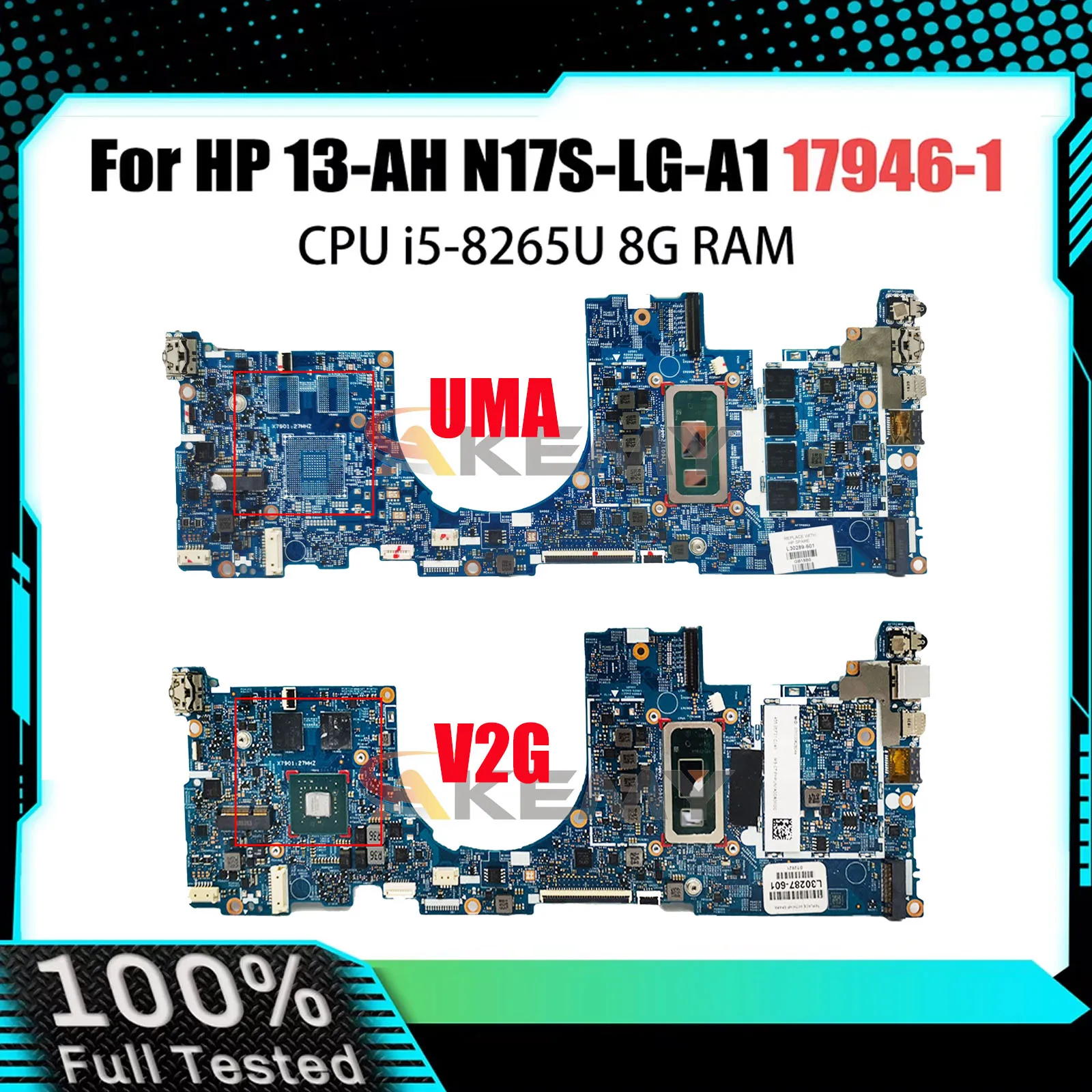 17946-1 For HP 13-AH Notebook Mainboard i7-8565U MX150 N17S-LG-A1 Laptop Motherboard Full Tested Envy