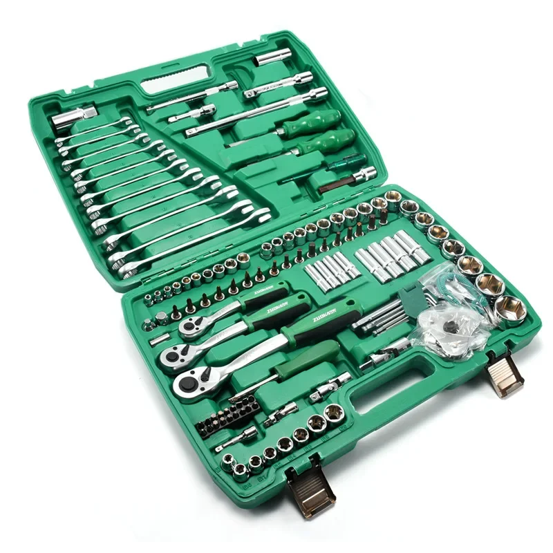 121 Pcs Set Auto Repair Tool Box Sleeve Wrench Household Car Repair Kit Ratchet Repair Hand Tools Tire Disassembly view 6