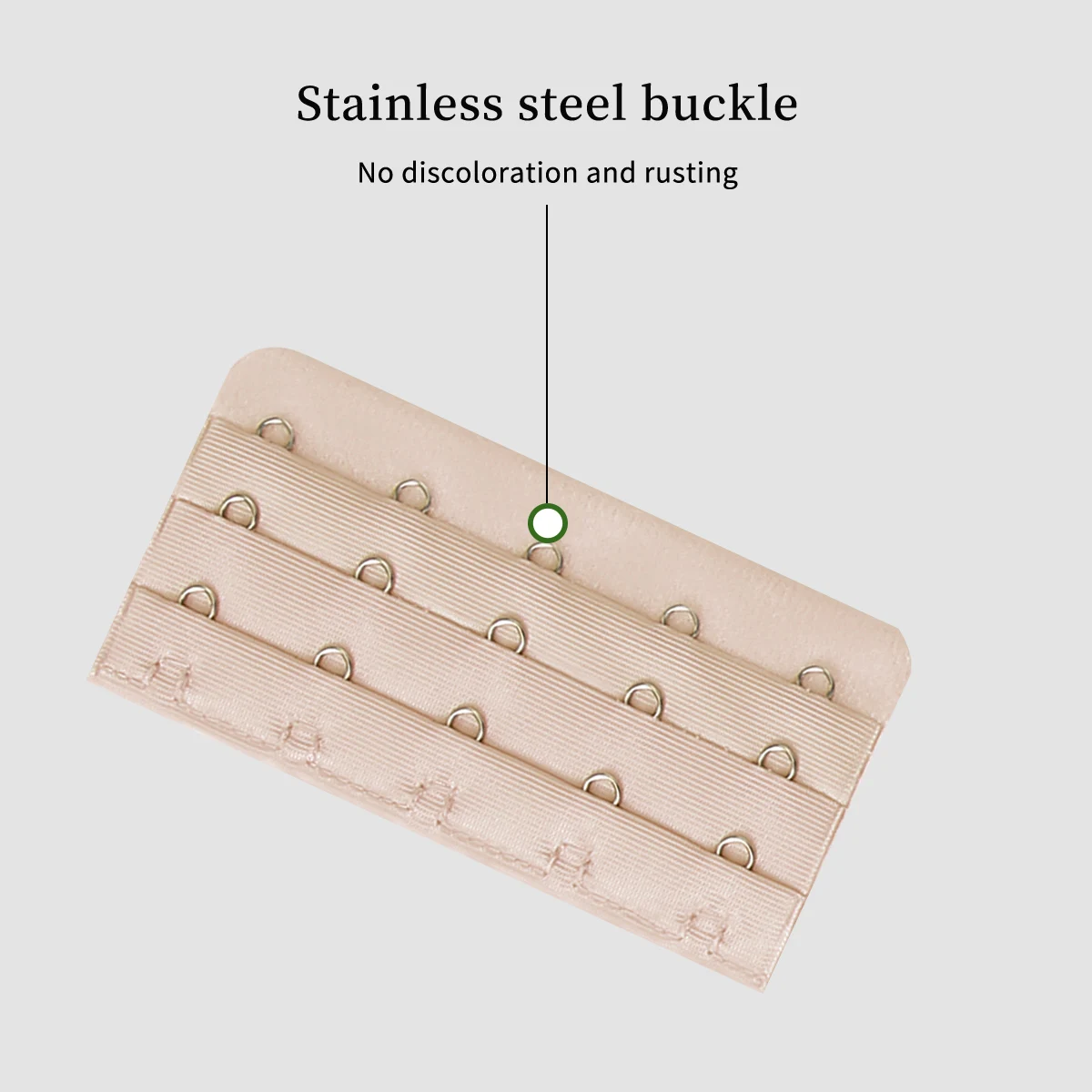 3Pcs Women's Soft & Stretchy 3 Rows X 5Hooks Bra Extenders