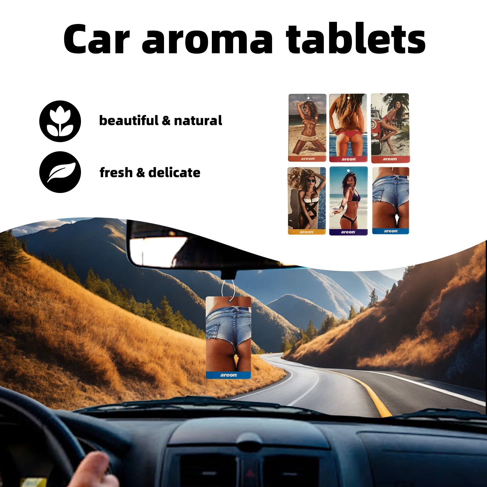 Vorteilspack 20 Stück Aromatabletten, 6 Düfte, Geruchsbeseitigung für Auto & Zuhause