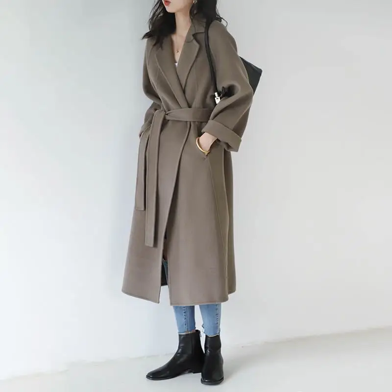 High Qualiy Wool Coat Cashmere Coat Women's Long Autumn Winter