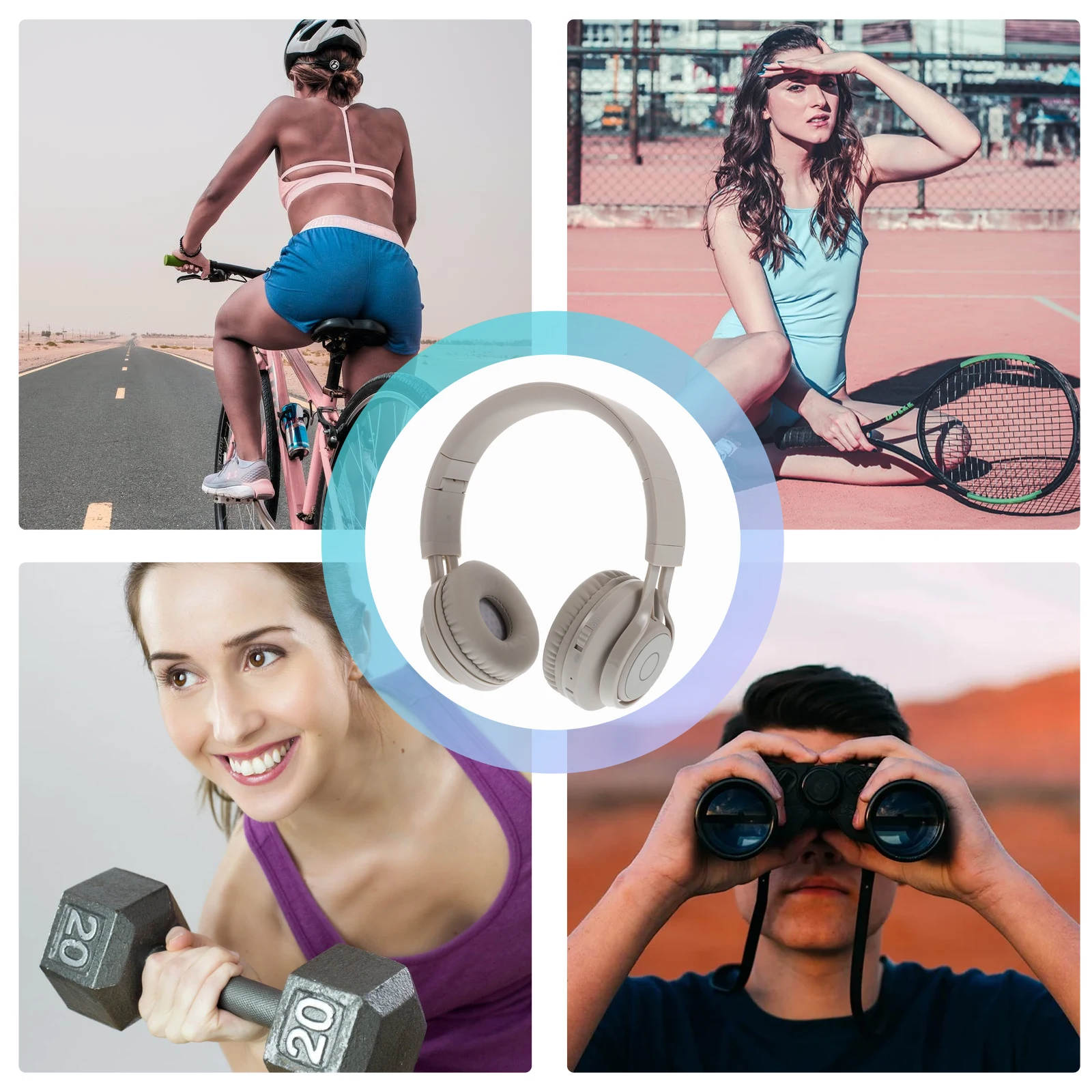 

1 Pc SevenColor Gradient Abs Pu Bluetooth Headset Children Hearing Protection Synchronize Audio Video Headphones