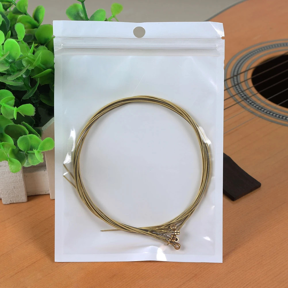 

3pcs Acoustic Guitar Steel Strings Stainless Steel Wire Bright Long Lasting For Practice Replacement Parts Yellow Red Colorful