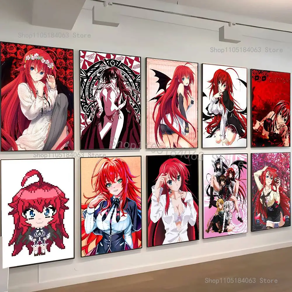 

Rias Gremory Poster Waterproof HD Wall Art Decal Self-Adhesive Aesthetic Decor For Home Living