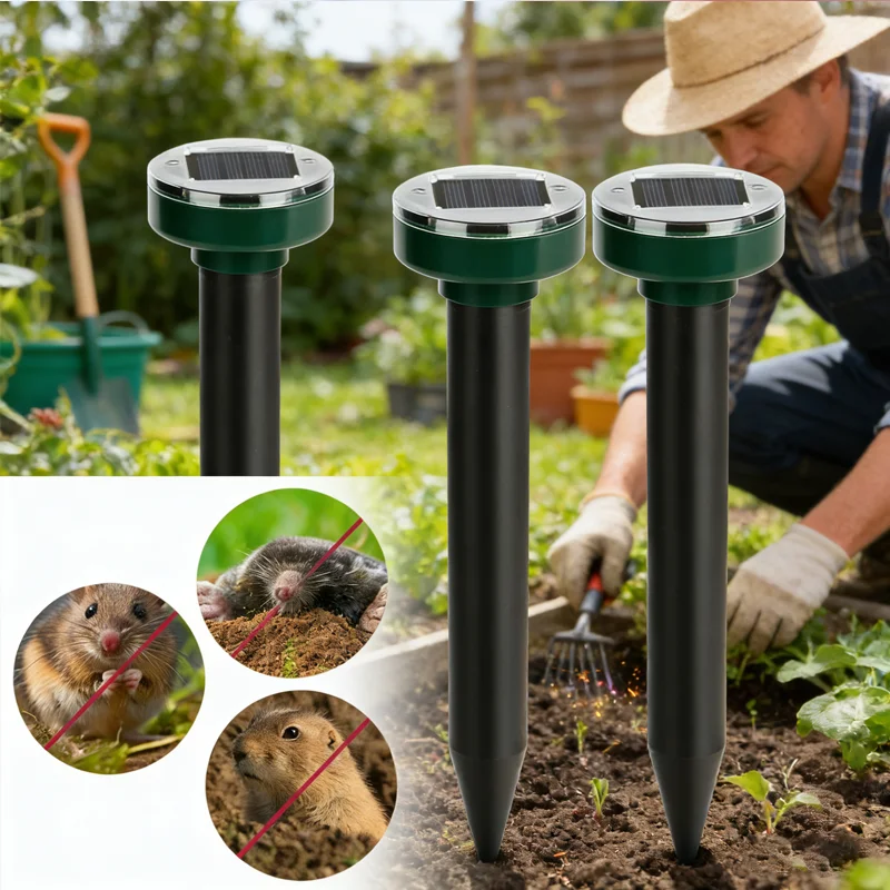 

Solar Ultrasonic Animal Repeller 1/2/4PCS Sonic Pest Repellent for Outdoor Garden Yard Dog Cat Bird Deterrent Device