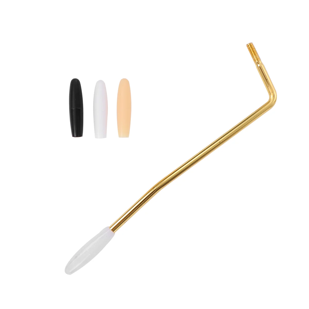 5mm Electric Guitar Tremolo Arm Crank Handle with 3 Tip Caps for (Golden) tremolo bar whammy bar guitar tremolo bar