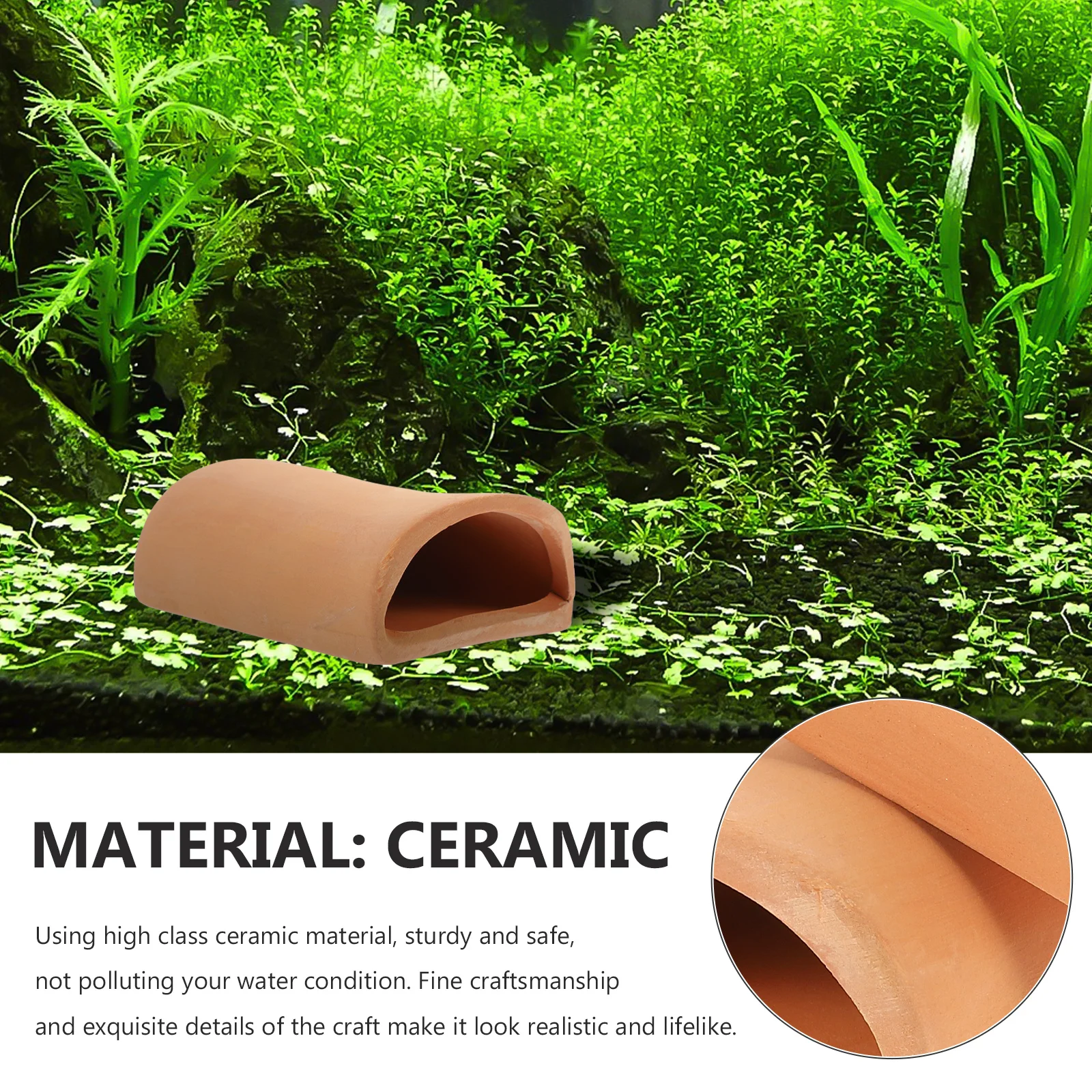 

2Pcs Aquarium Cave Ornament Lifelike Fish Shelter Decor with Realistic Detail Safe for Fish Tank Landscaping Decoration Supplies