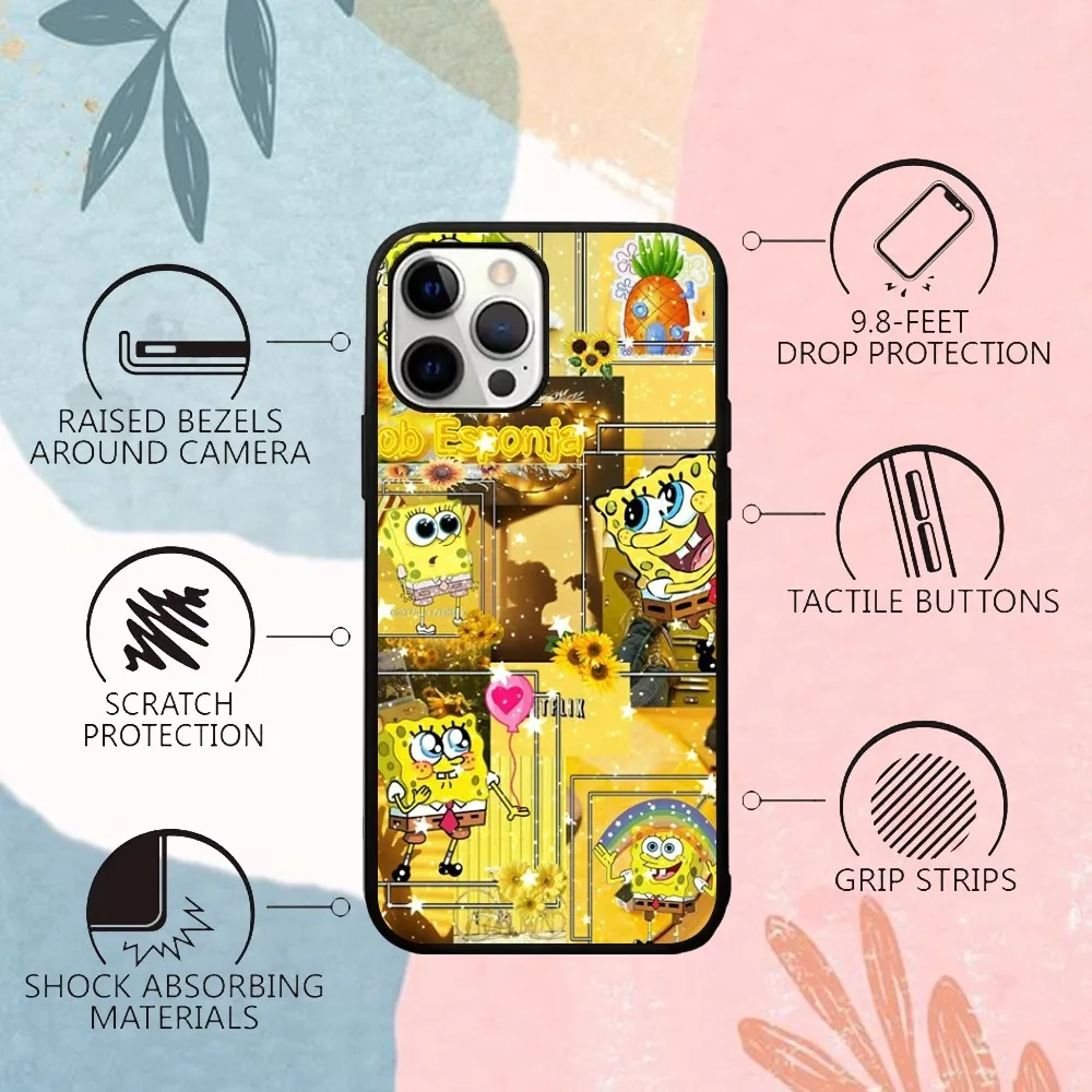 S-SpongeBob-S Phone Case For IPhone 15 14 13 Pro Max 11 12 Mini Alex Mirror For Magsafe Wireless Charging Cover