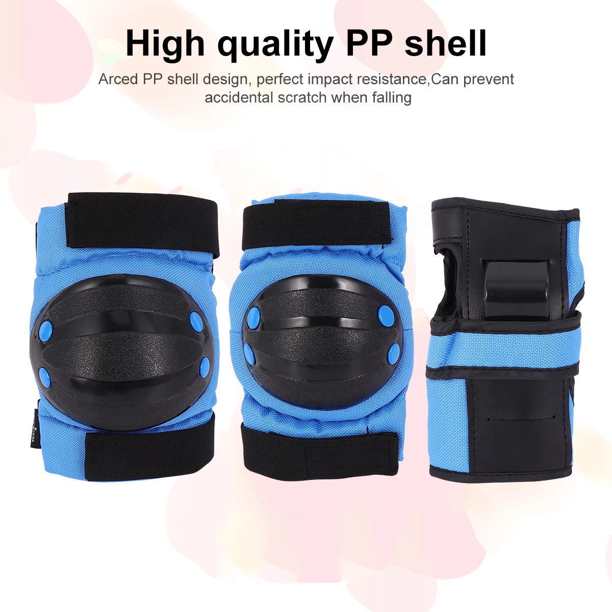 

6pcs Kids Gear Set Roller Skating Gear Set Knee Elbow Hand Protectors Sports Oxford EVA PP Adjustable Straps Gifts