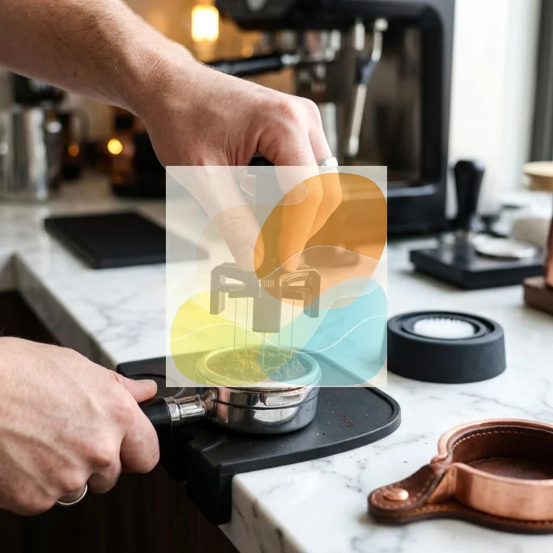 51/58mm Espresso Cleaning Base Powder Coated Series Portafilter Holder for Home Barista Coffee Shop Supplies
