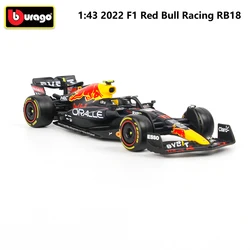 2022 Bburago RB18 Diecast 1:43 Car Red Bull Racing F1 Car Infiniti Racing Model Alloy Toy Formulaed One Car Collection Kid Gift