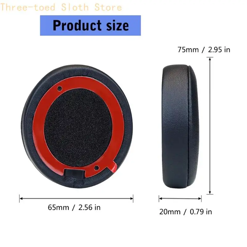 Cuscinetti per cuscini auricolari auricolari in pelle proteica da 1 repair per cuffie Solo4 E74A