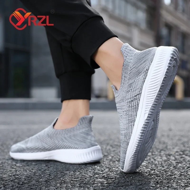 YRZL Sneakers Mannen Zomer Casual Schoenen Mannen Mesh Ademend Outdoor Antislip Zachte Sportschoenen Slip op Sneaker voor Mannen Maat 39-46